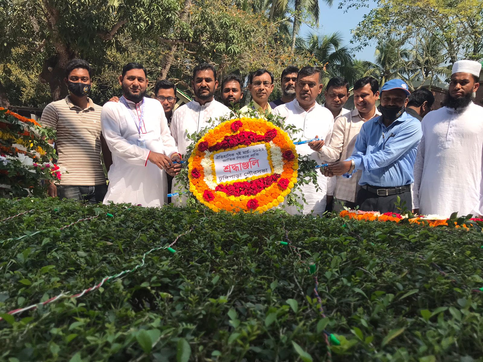 ৭ই মার্চ উপলক্ষে জাতির পিতা বঙ্গবন্ধুর সমাধিতে শ্রদ্ধা নিবেদন